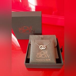 18" Sterling Silver Let Love Grow Lab Grown Diamond Necklace